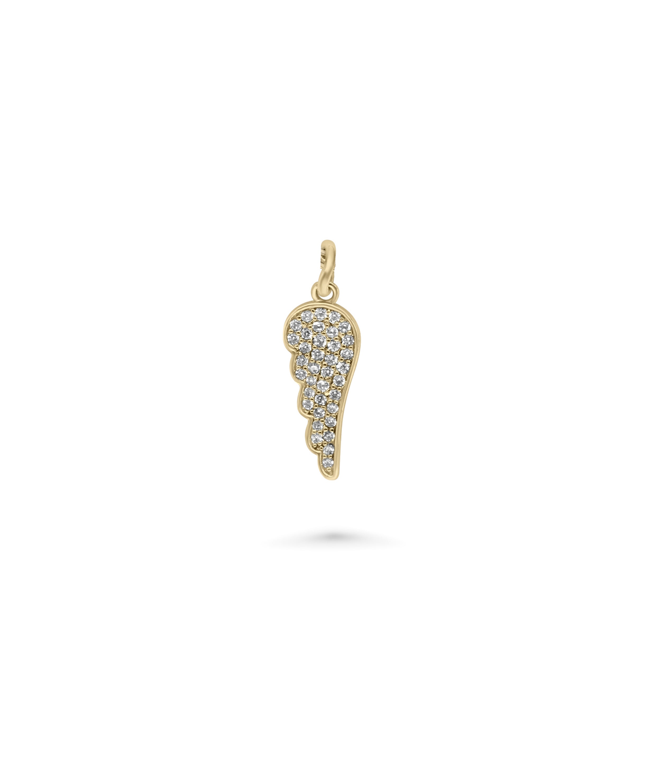 Diamond Pave Wing Charm - 79e | Everyday 14K Gold Jewelry