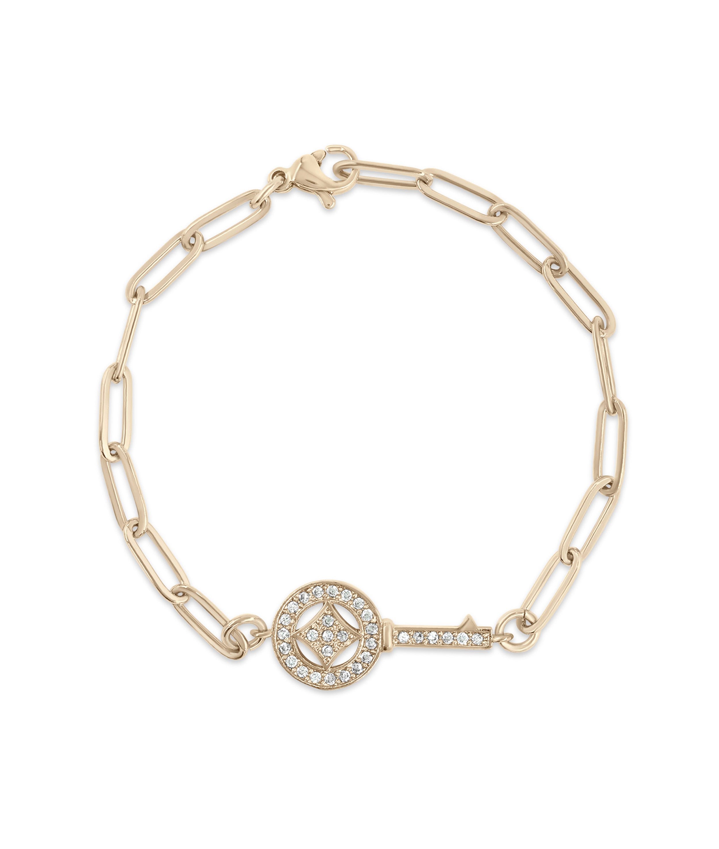Paper Clip Key Bracelet - 79e | Everyday 14K Gold Jewelry