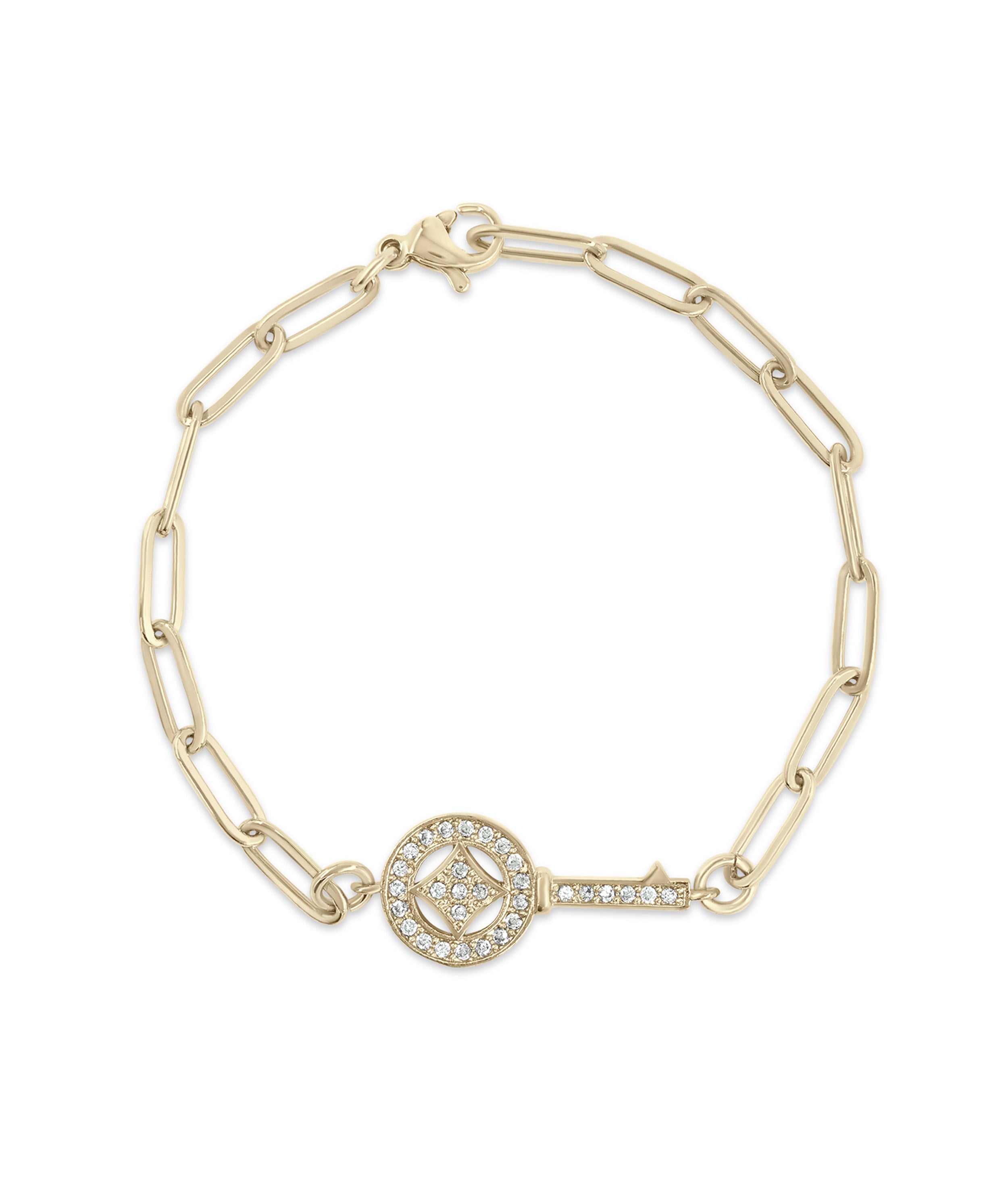Paper Clip Key Bracelet - 79e | Everyday 14K Gold Jewelry