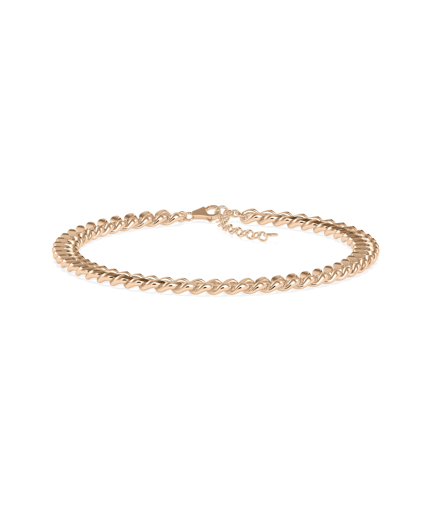 "Elegant Curb Link Gold Bracelet - Stylish Diamond Bangle Bracelet"