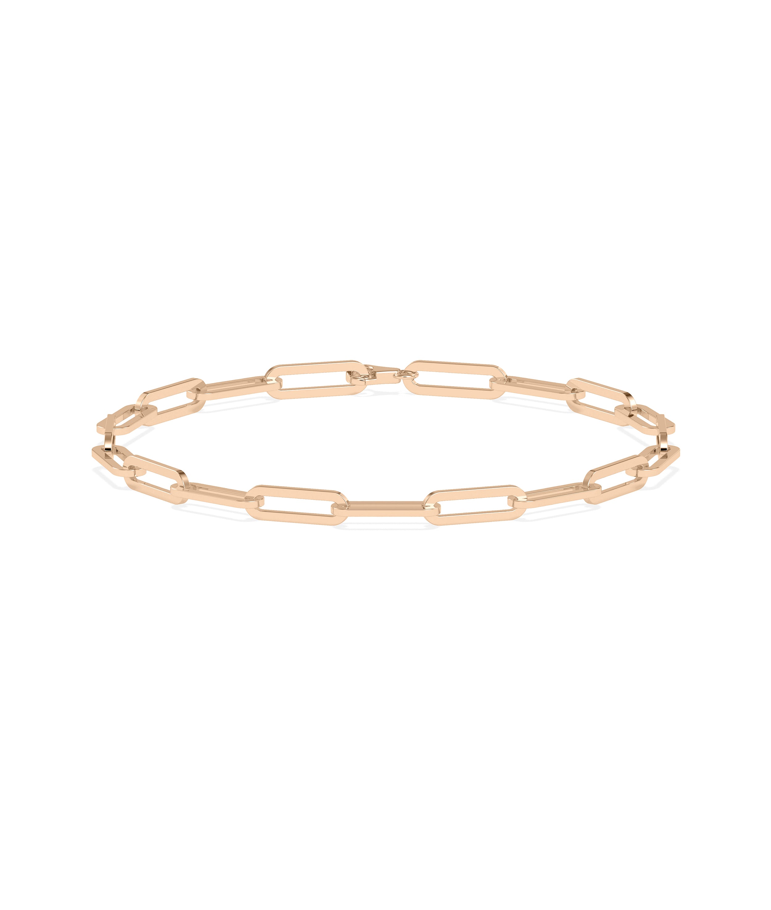 Paper Clip Gold Bracelet - Diamond Bracelet