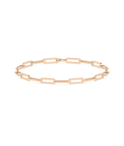 Paper Clip Gold Bracelet - Diamond Bracelet