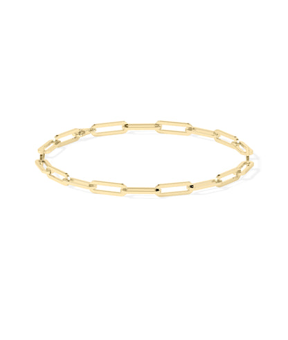 Paper Clip Gold Bracelet - Diamond Bracelet