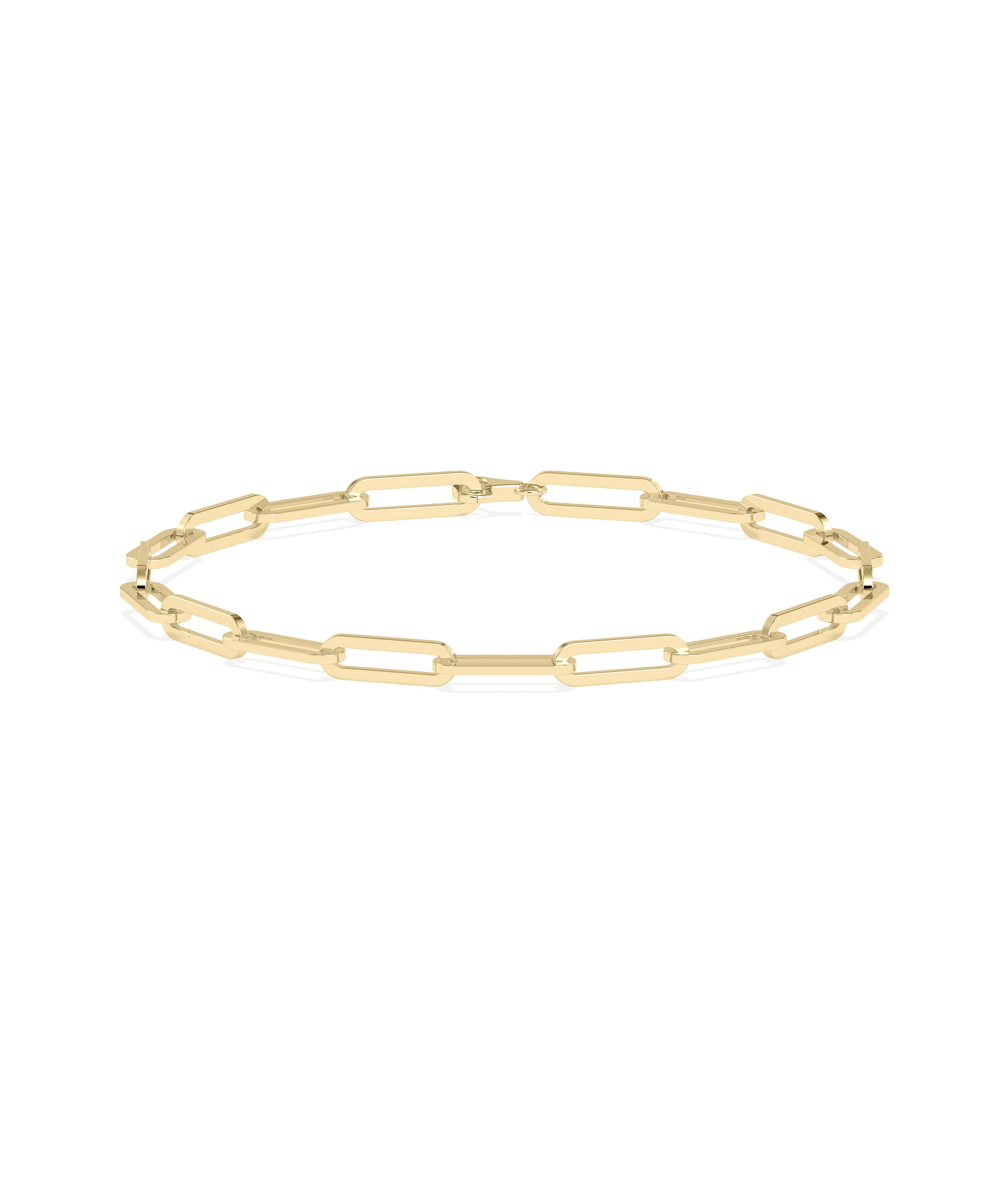 Paper Clip Gold Bracelet - Diamond Bracelet