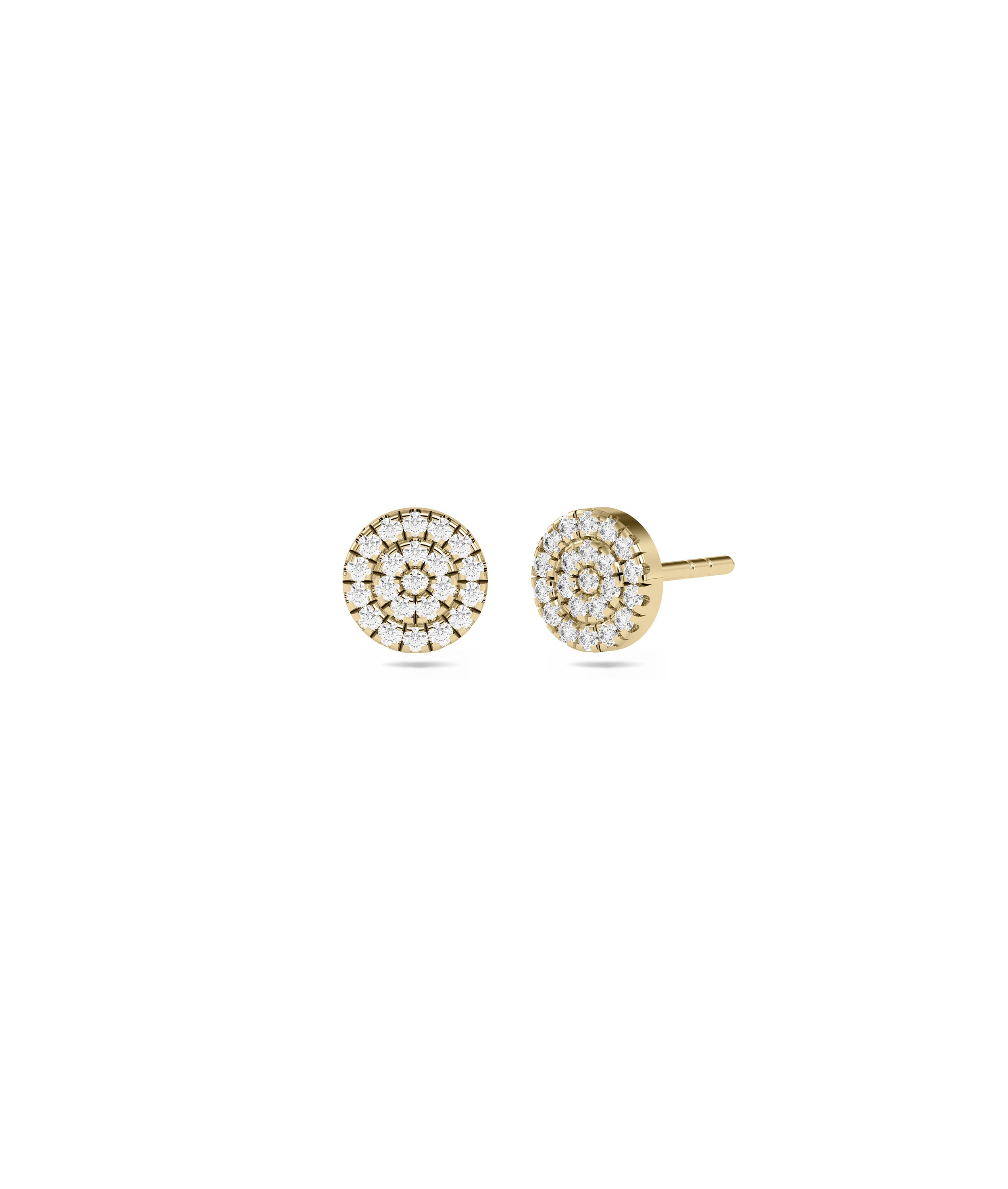 Diamond Pave Disc Stud Earring | Online Diamond Earrings