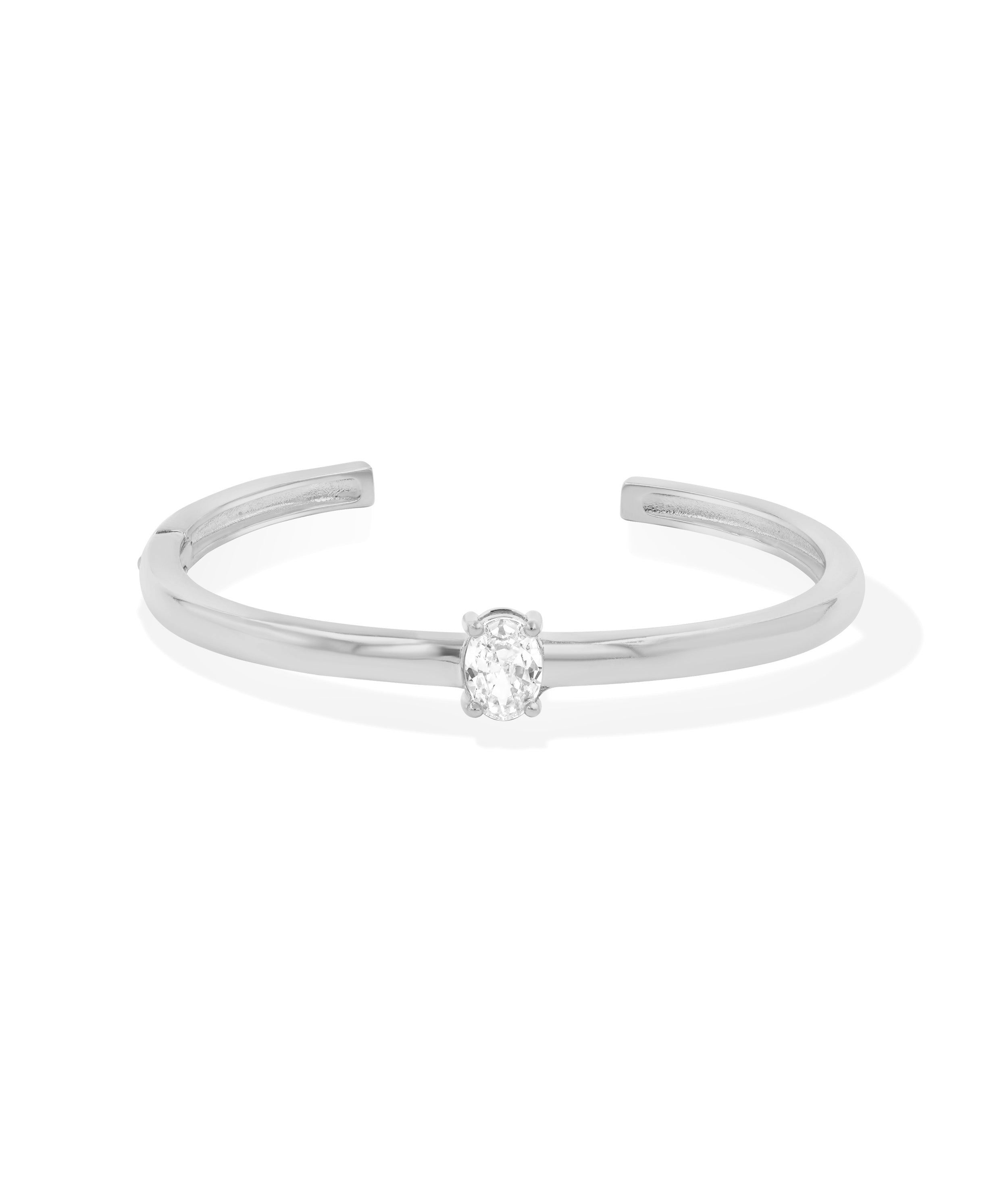 Solitaire Cuff Bangle - 79e | Everyday 14K Gold Jewelry