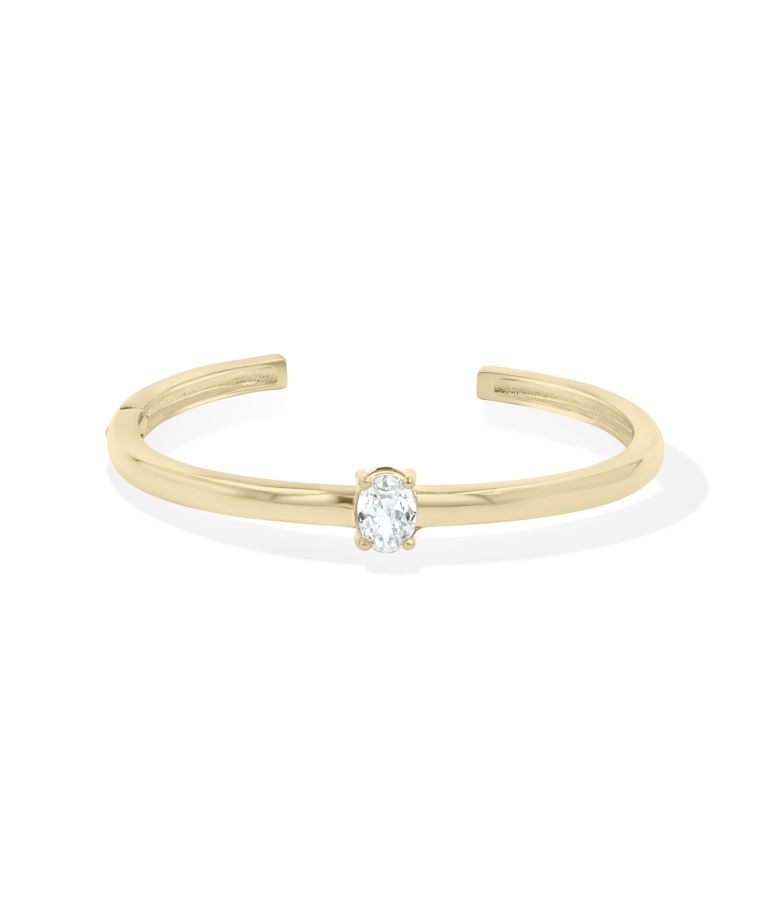 Solitaire Cuff Bangle - 79e | Everyday 14K Gold Jewelry