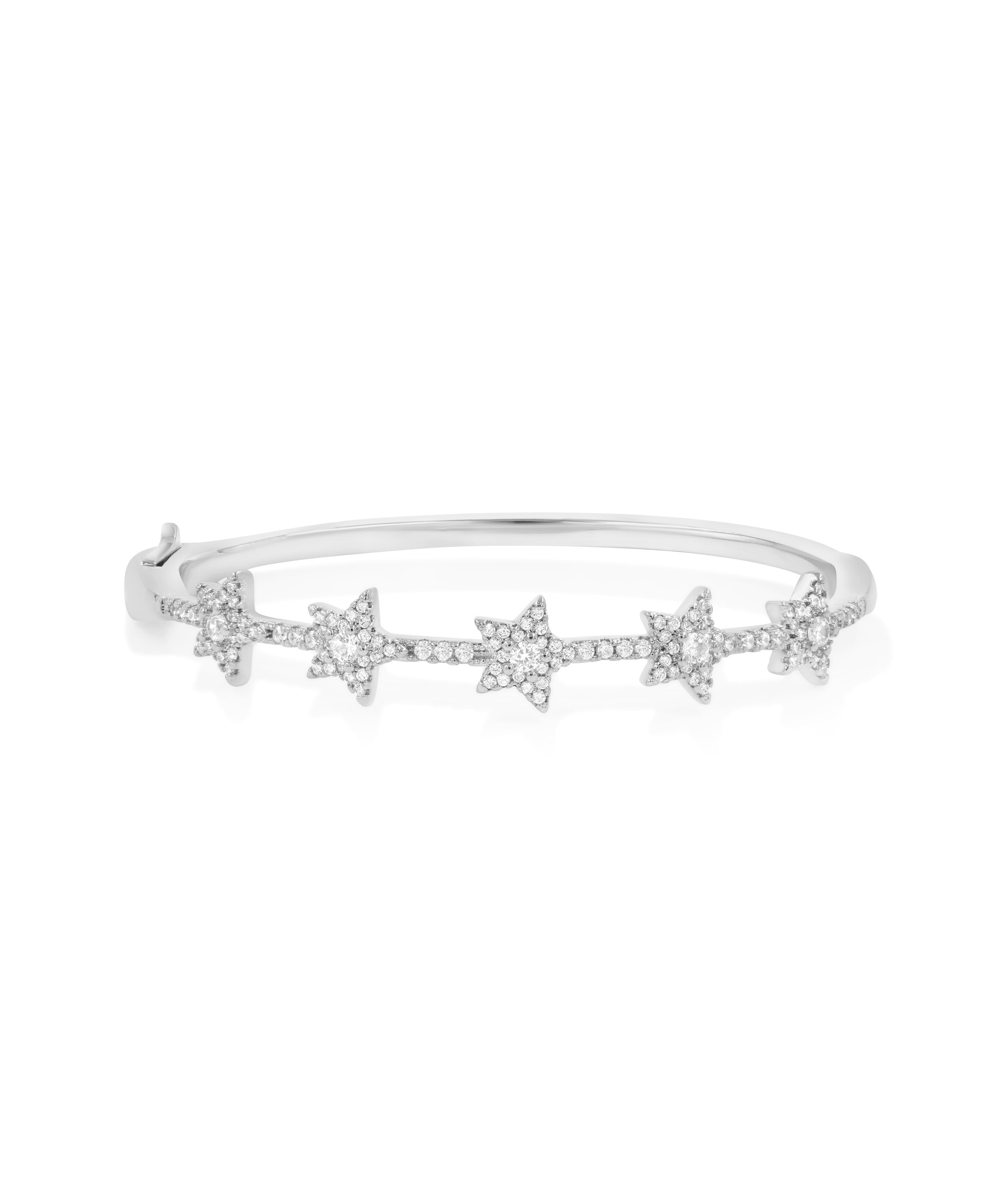 Station Star Bangle - 79e | Everyday 14K Gold Jewelry