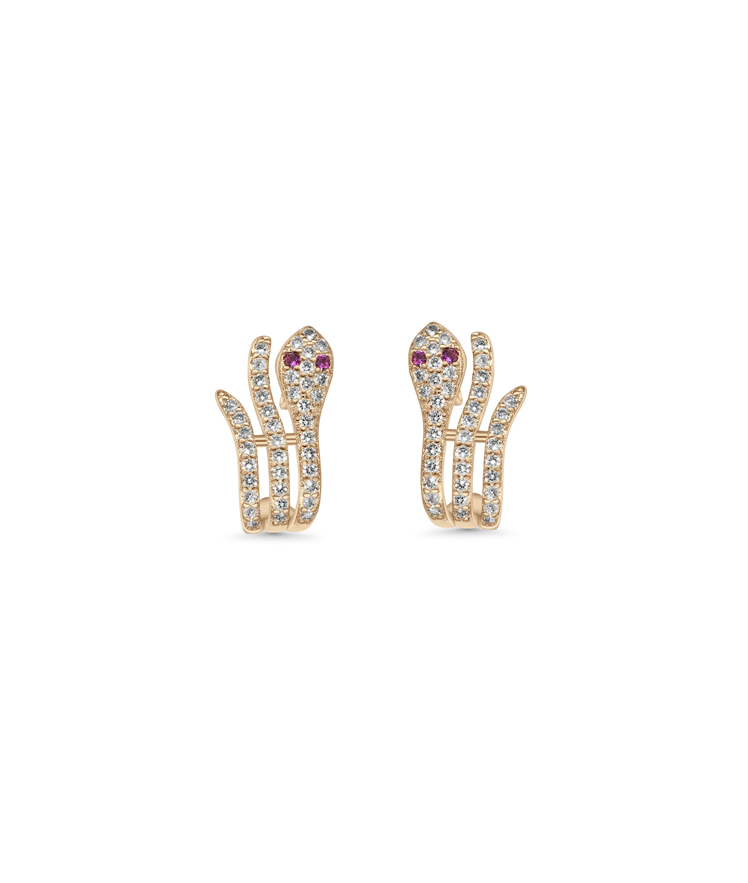 Snake Huggie Earrings - 79e | Everyday 14K Gold Jewelry