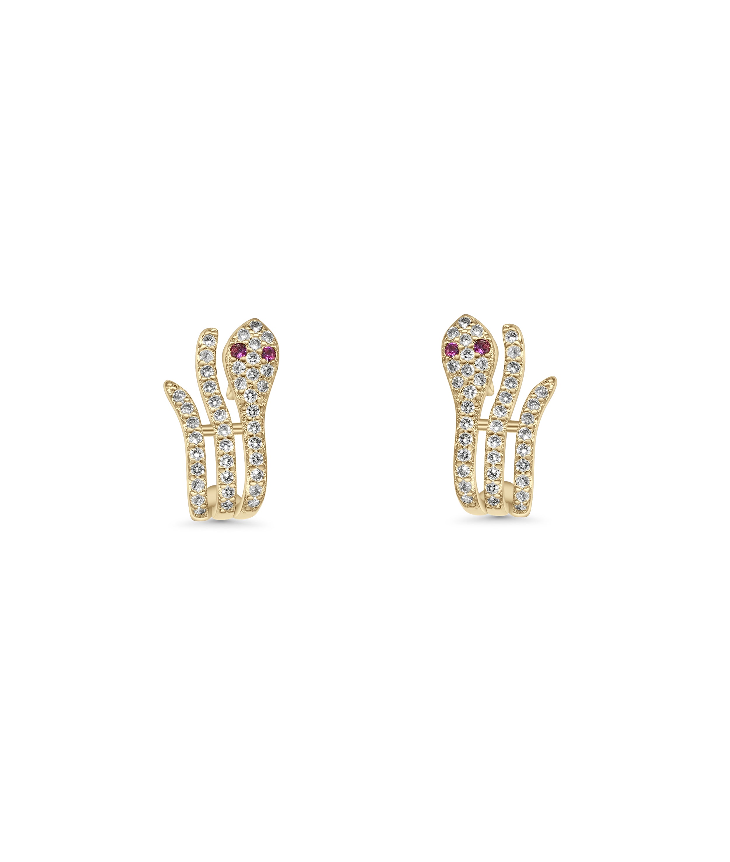 Snake Huggie Earrings - 79e | Everyday 14K Gold Jewelry